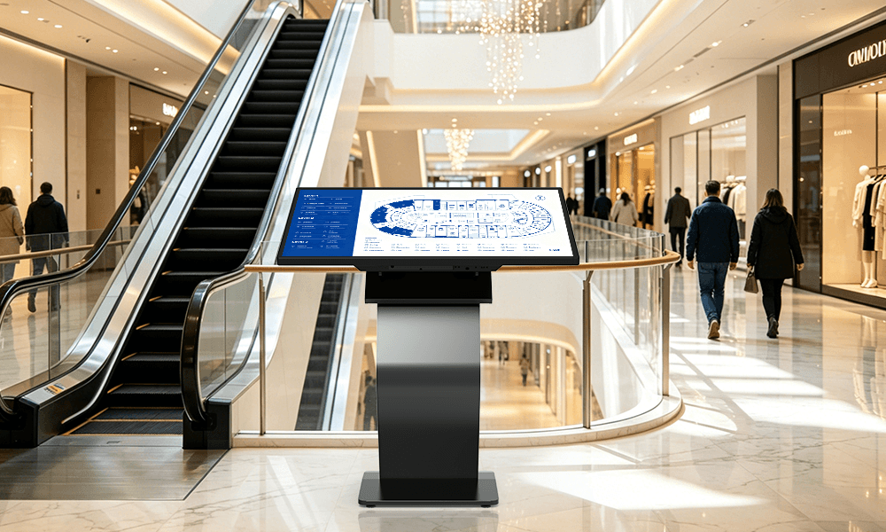 Touch Screen Kiosk in Airport