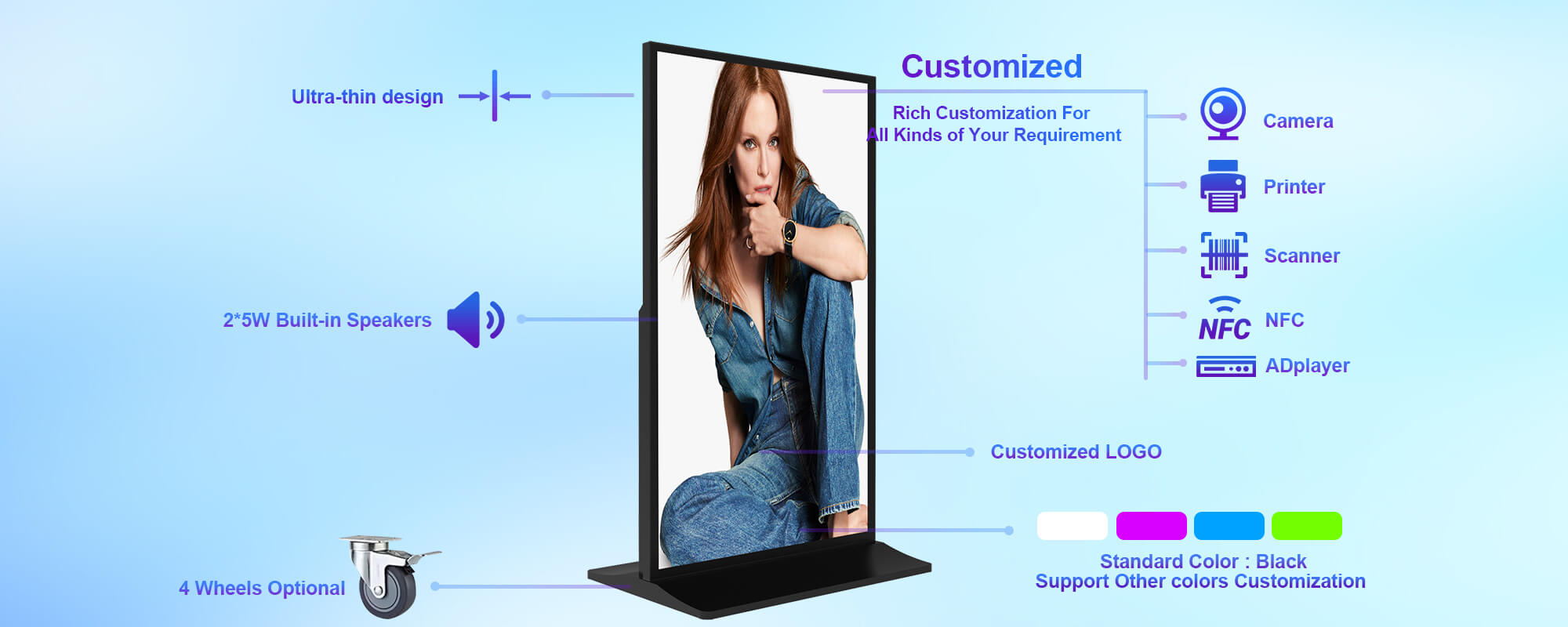 YINGLUX 700nits High Brightness Indoor Full Screen Display