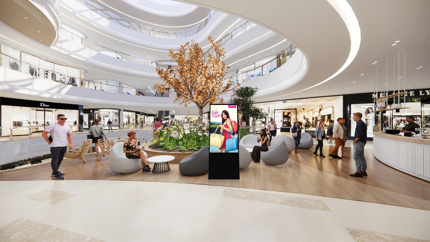 Indoor Portable Signage in Shopping Mall