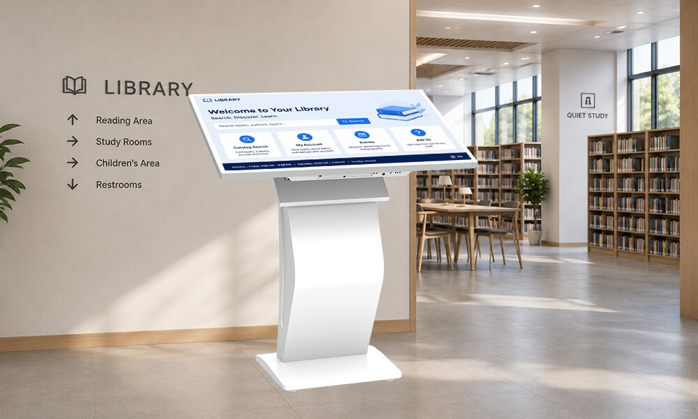 YINGLUX Touch Screen Kiosk in Library
