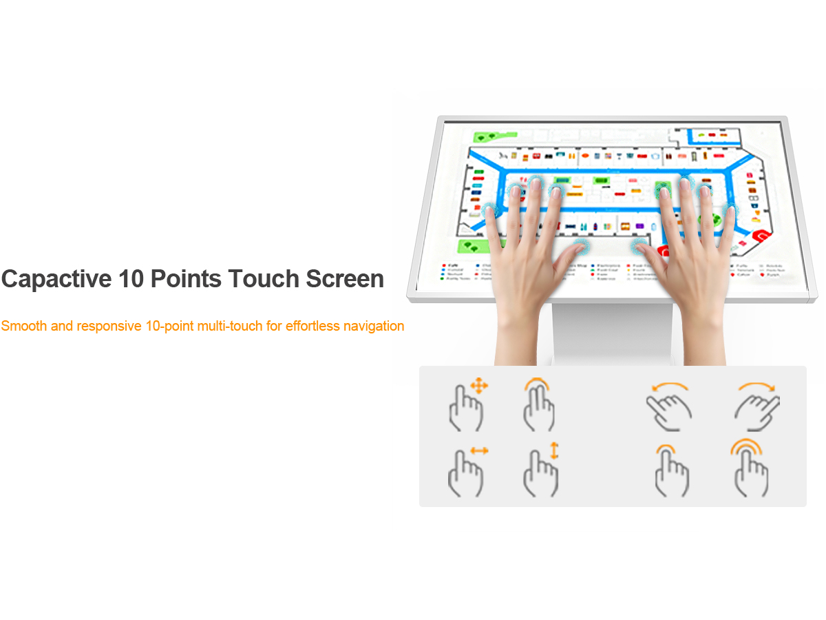 YINGLUX Touch Screen Kiosk 10-Point Touch Interface