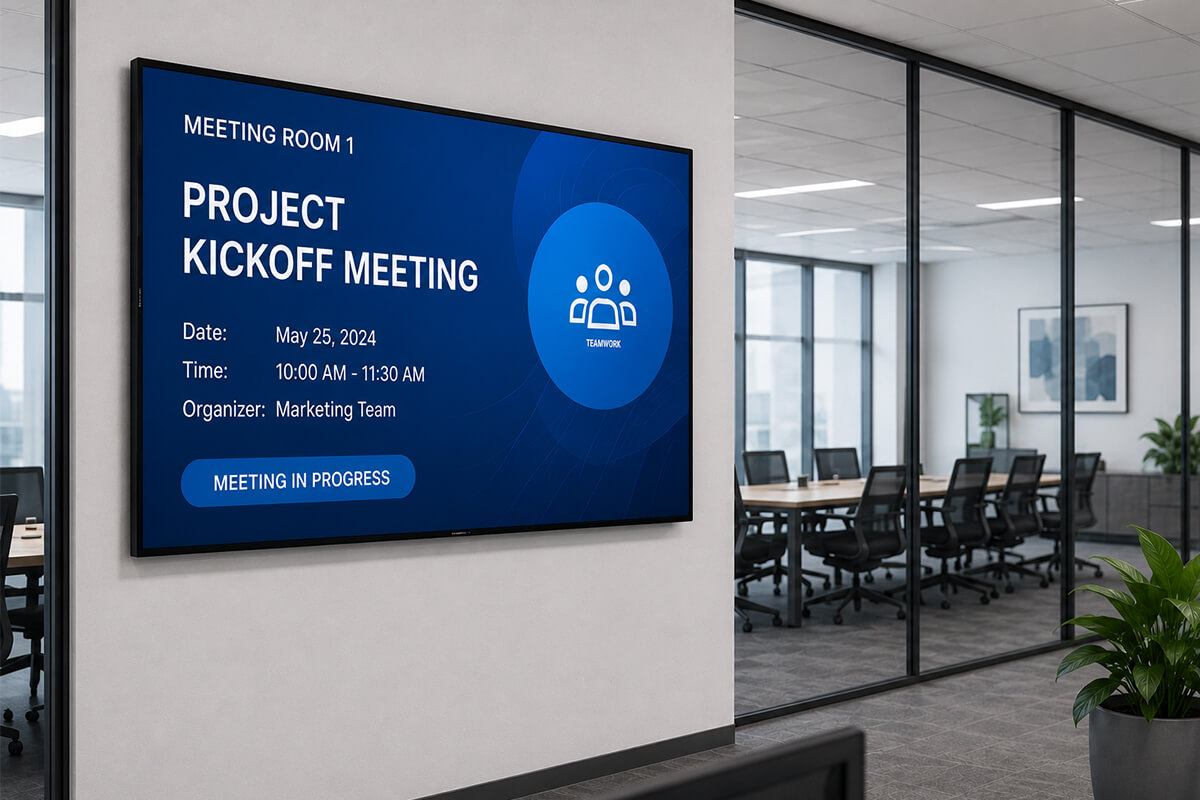 Wall Mount Digital Signage in Office