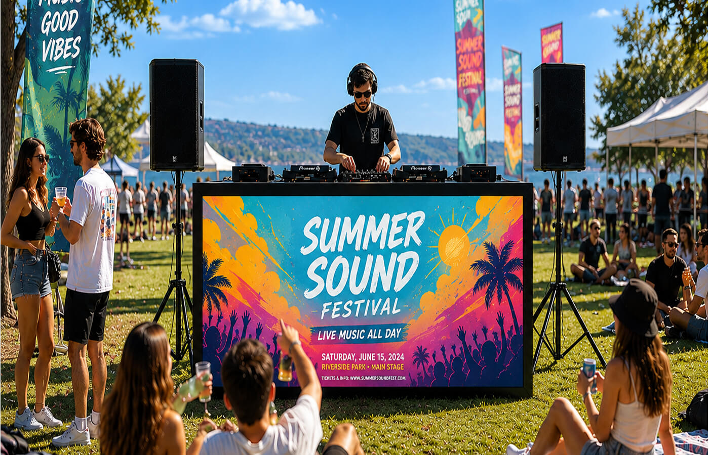 LED DJ Booth at Festival