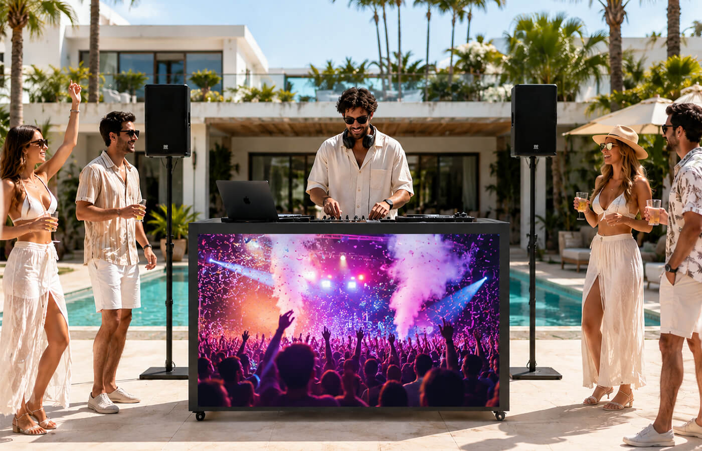 LED DJ Booth at Private Party