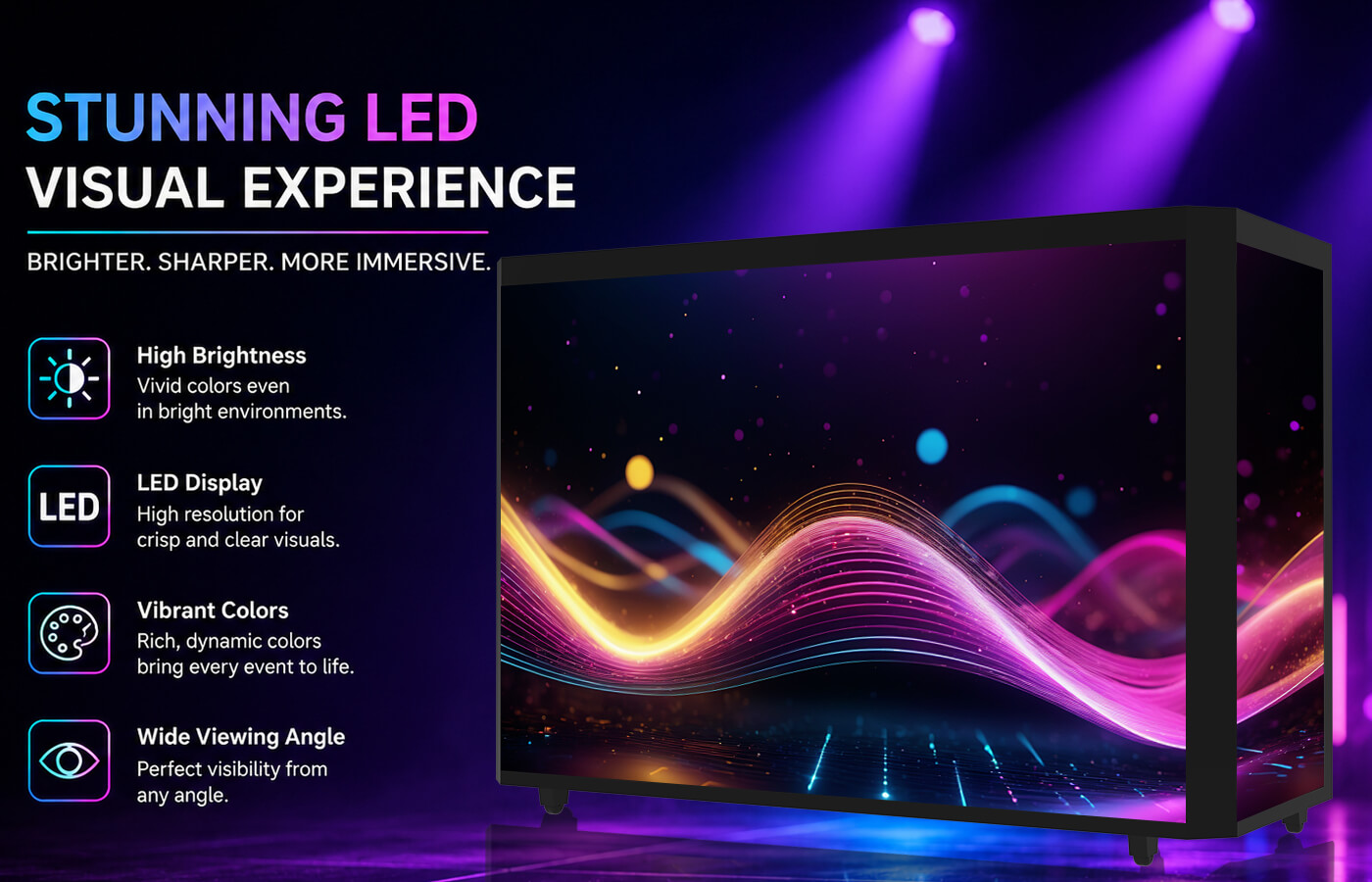 YINGLUX LED DJ Booth Built-in LED Video Wall Display