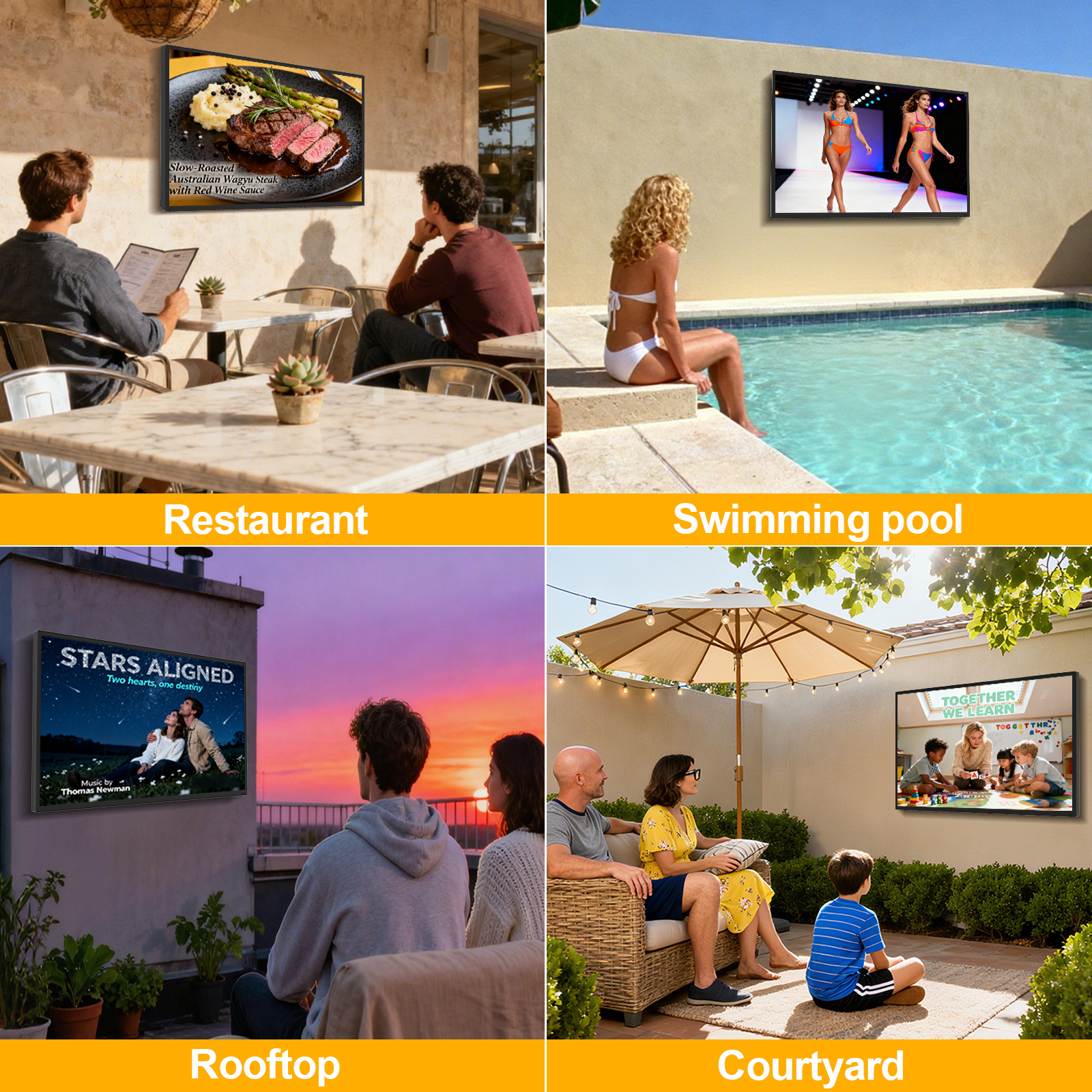 YL-ODM outdoor TV in use