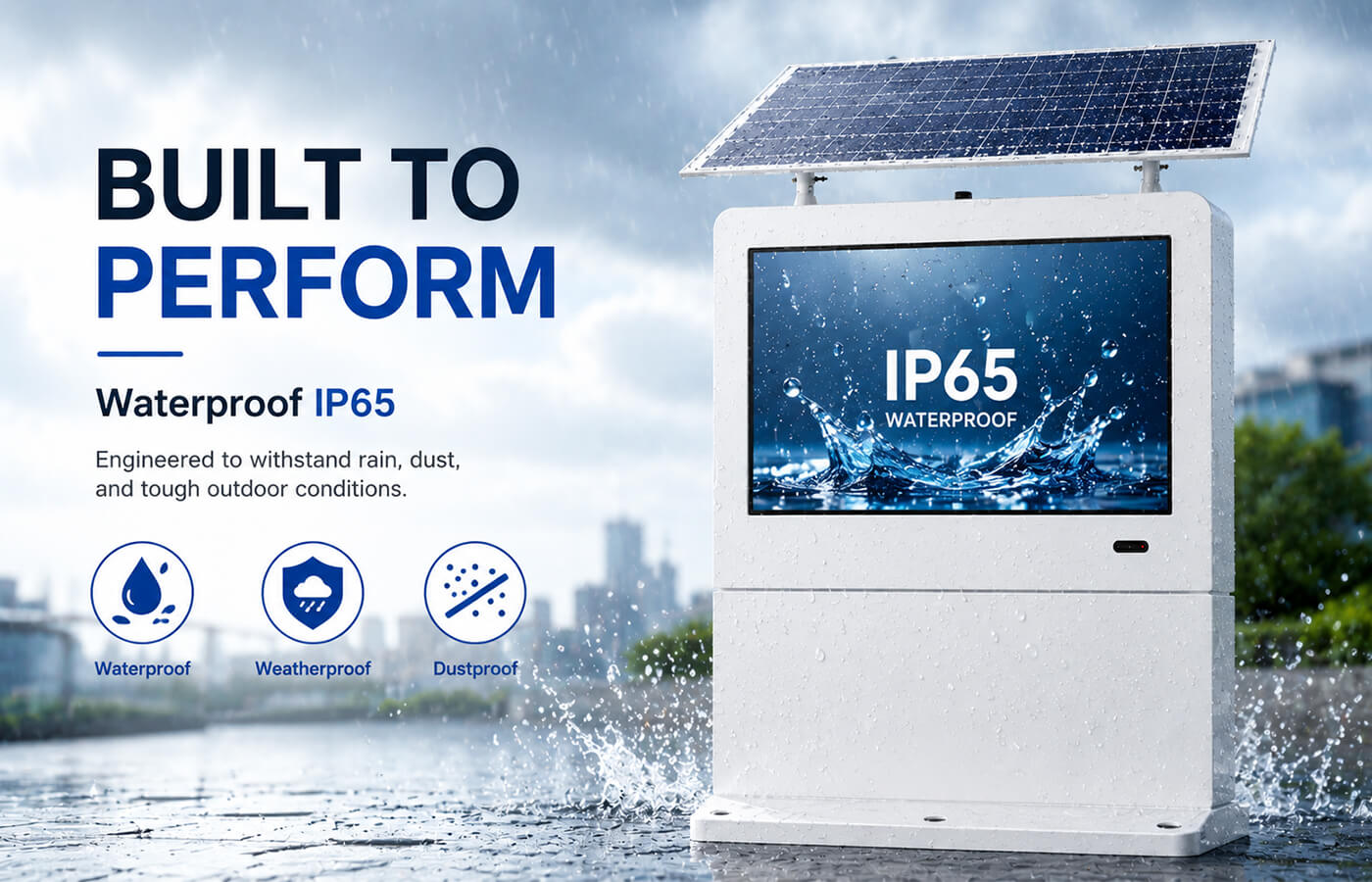 YINGLUX Solar Outdoor Signage IP65 Waterproof All-Weather Protection