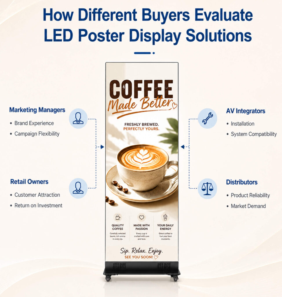led poster display selection guide for commercial applications