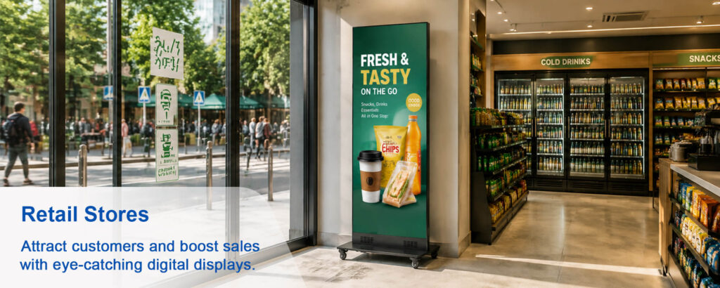 LED poster display for retail store advertising