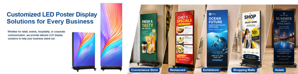 Commercial LED poster display solutions overview