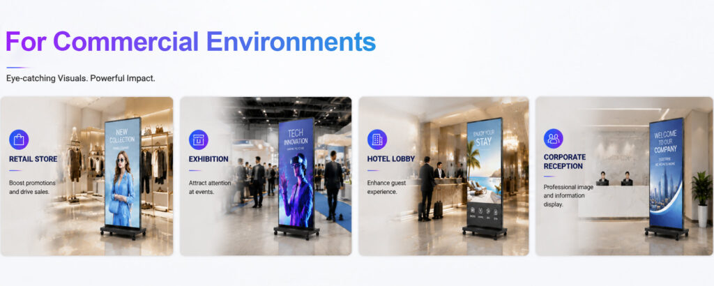 Commercial applications of LED poster display advertising