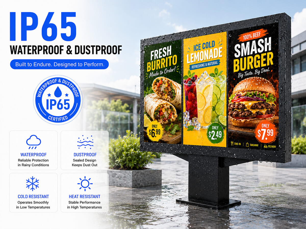 YINGLUX IP65 Waterproof 10KV Lightning Protection Menu Board