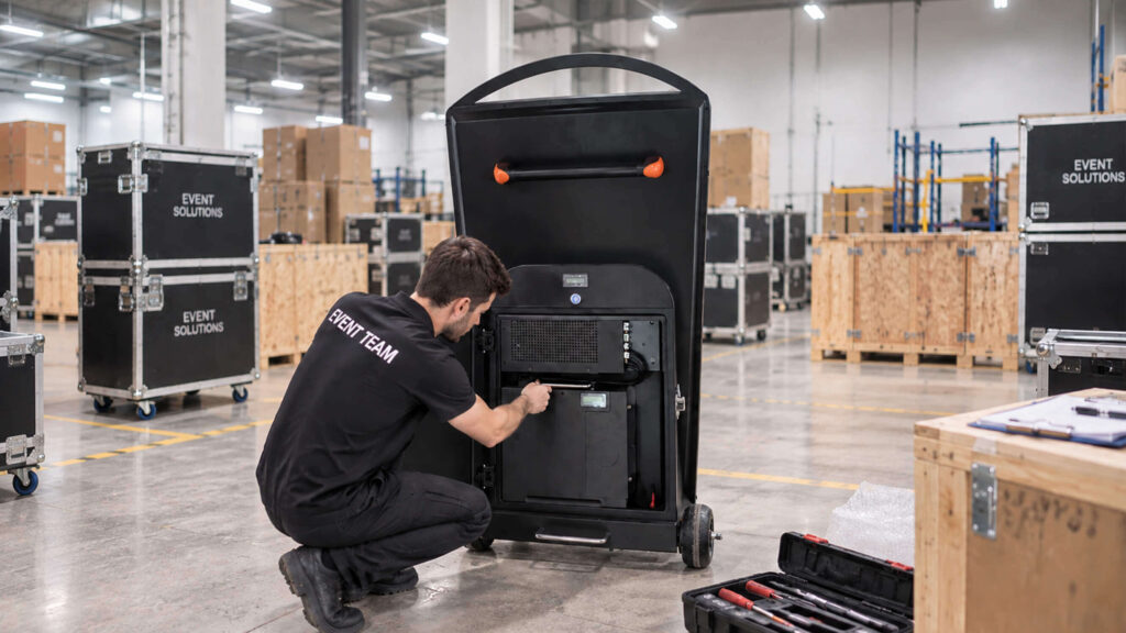 Battery maintenance and installation for digital signage