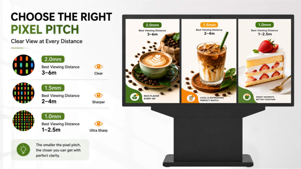 How to choose the right pixel pitch for drive-thru menu boards