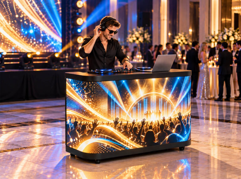 LED DJ booth cover image for premium hotel event space