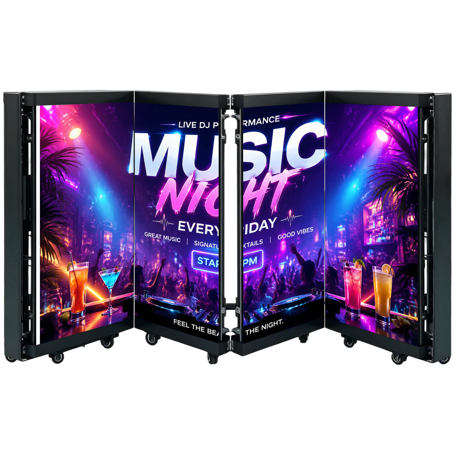 LED DJ Booth 6-Fold