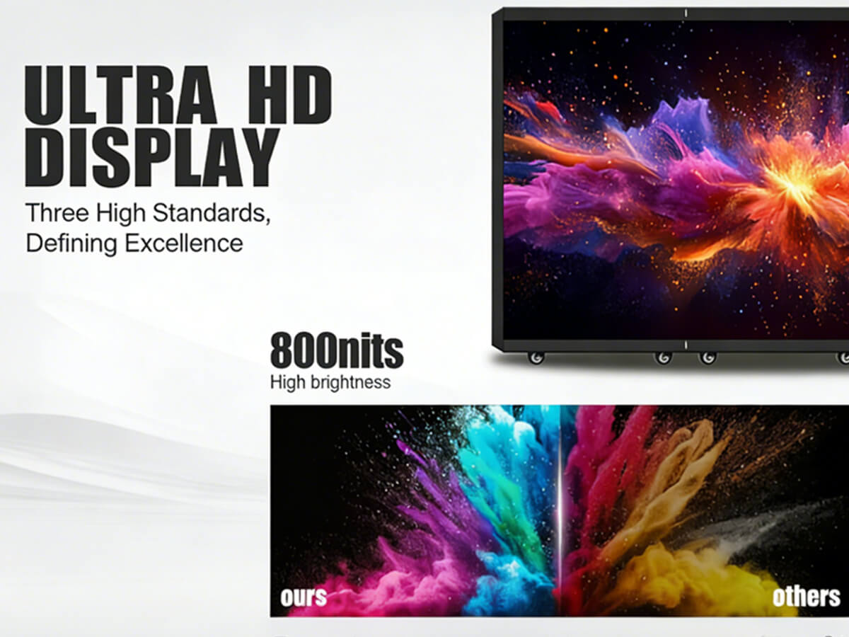 YINGLUX 6-Fold LED DJ Booth ultra HD display with 800 nits high brightness compared with others