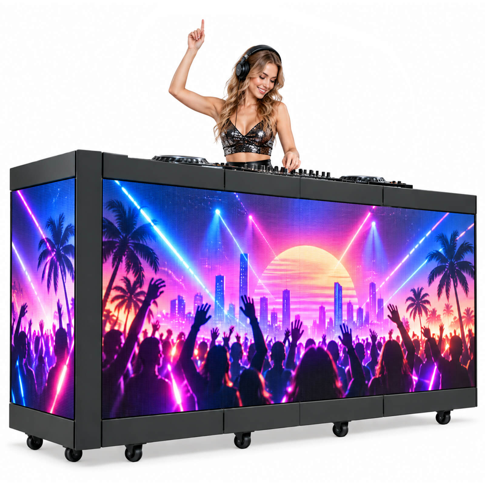 YL-LOFD-6 outdoor 6-fold LED DJ booth